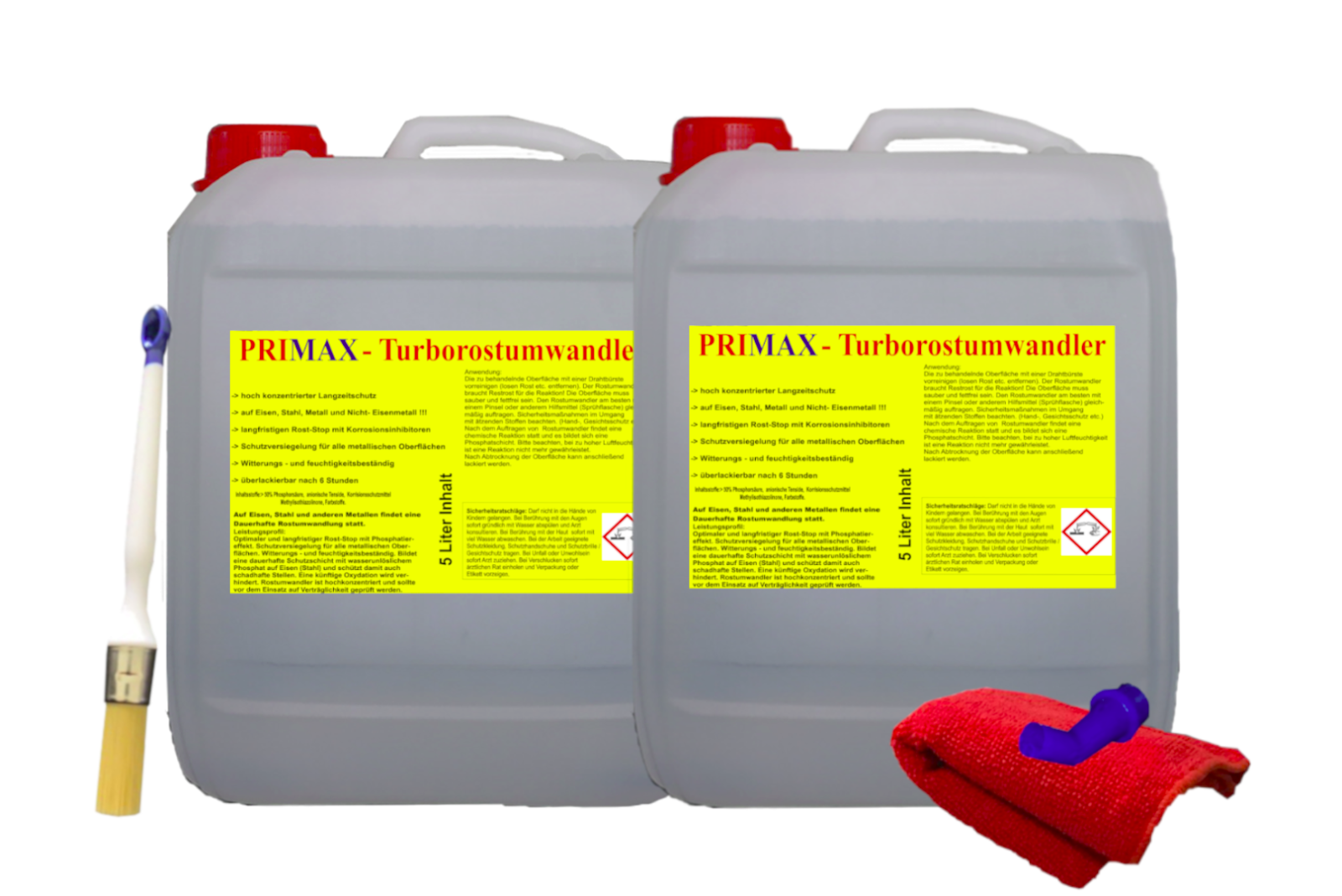 10 L Primax  Rostumwandler Rostlöser Entroster Rostentferner+ Korrosionsschutz
