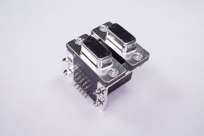 K42X-E15S/S-C4N Kycon D Sub Dual Port Connector 15 / 15 Female / Female RA NOS