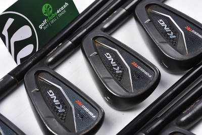 Cobra King Forged Tec Black Irons 4 PW GW Regular Flex AMT Tour White R300