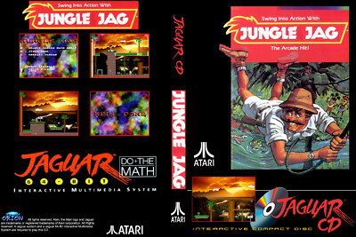 Atari Jaguar CD Game Jungle Jag (like Pitfall) in FULL Color DVD case