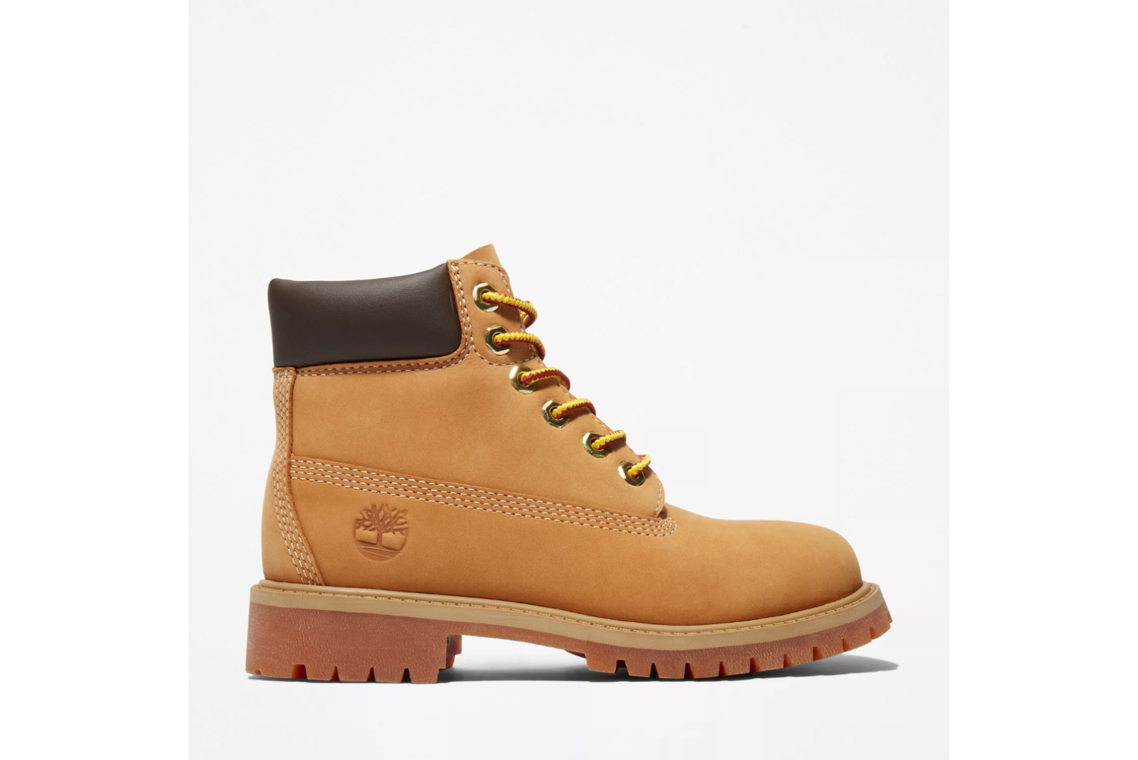 

Timberland Youth Premium 6-дюймовые непромокаемые ботинки Wheat Nubuck 12709, Желтый