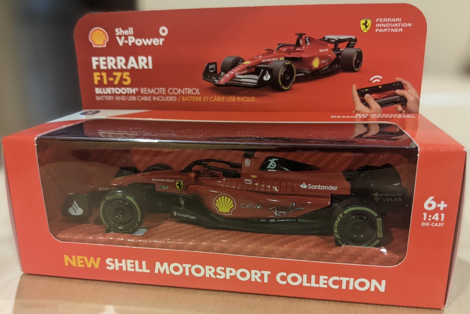 Shell Motorsport Collection: FERRARI F1-75 1:41 Scale Die-Cast