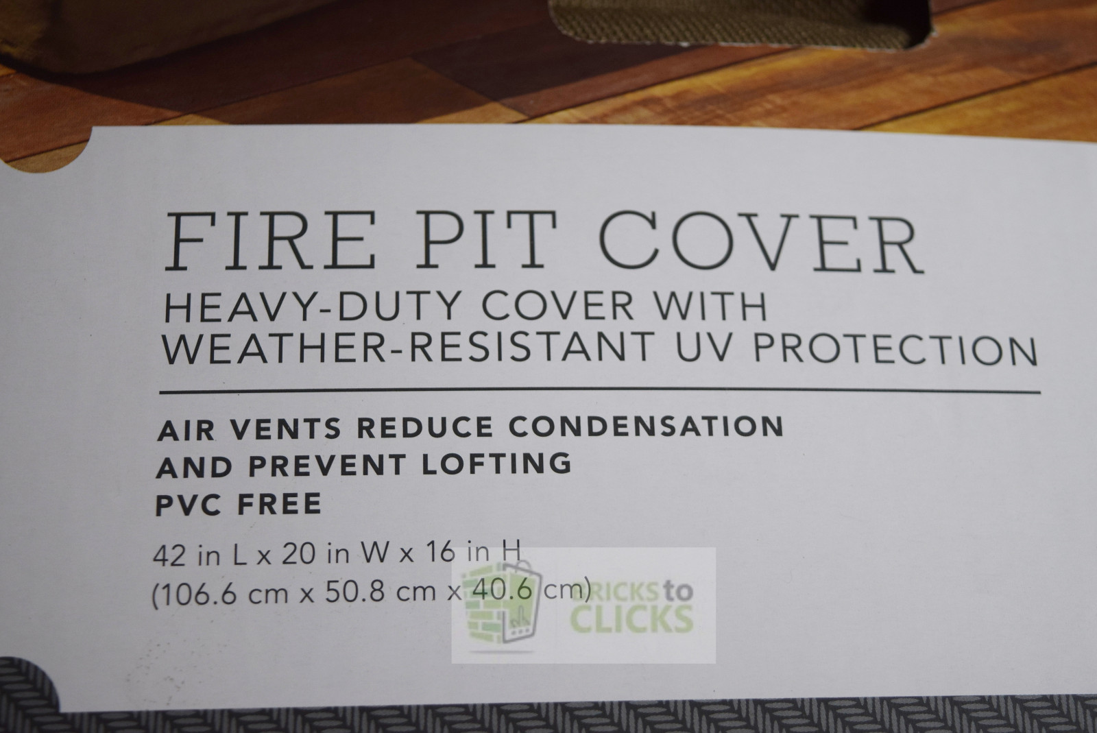 Mavero Fire Pit Cover - Heavy Duty Cover Weather Res Threshold 42