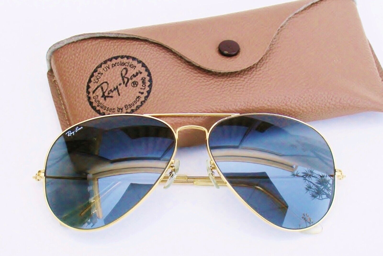 Vintage B&L Ray Ban USA Aviator 58-14 Blueish Changeable All Vintage B&L Ray Ban USA Aviator 58-14 Blueish Changeable All
