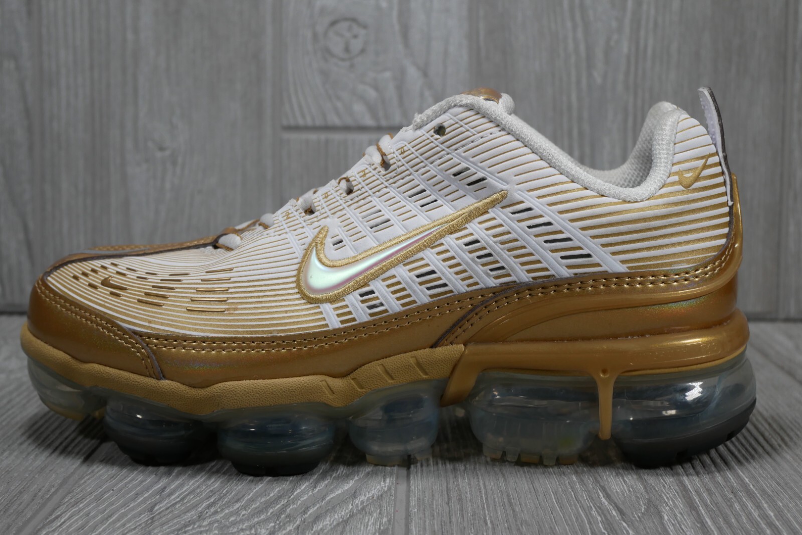 靴 vapormax360 Nike Air VaporMax 360 Black Metallic Silver (Women's