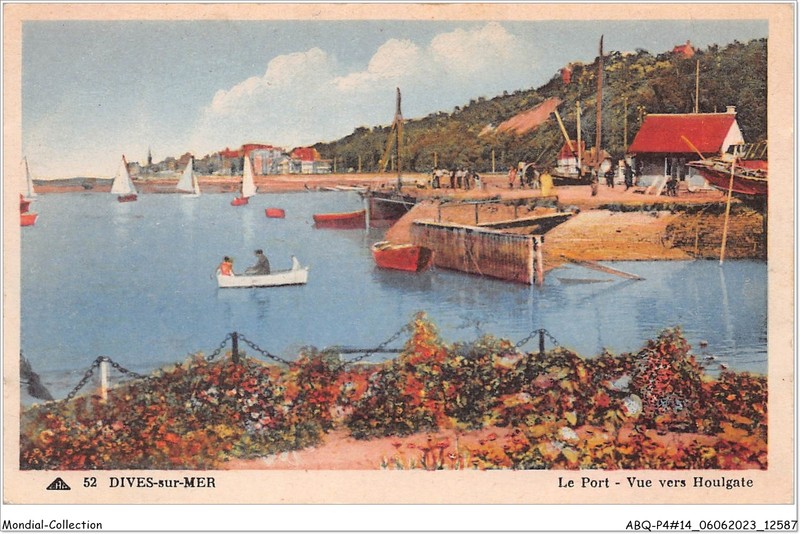 Abqp4-14-0296 - Dives-Sur-Mer - Le Port - Vue Ver Houlgate