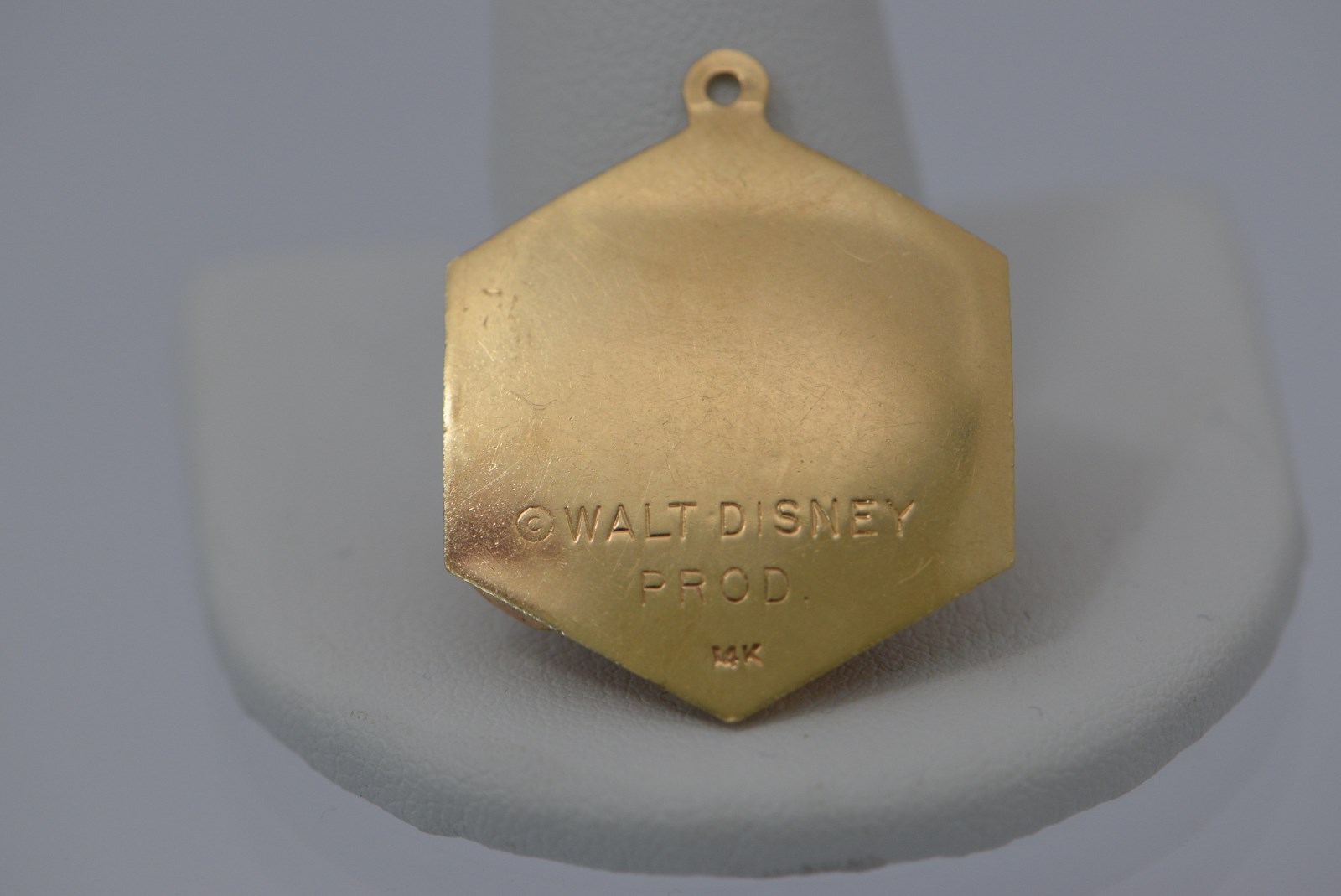 14K YG DISNEYLAND 3-D Souvenir Charm/Pendant Yellow Gold WALT DISNEY PROD