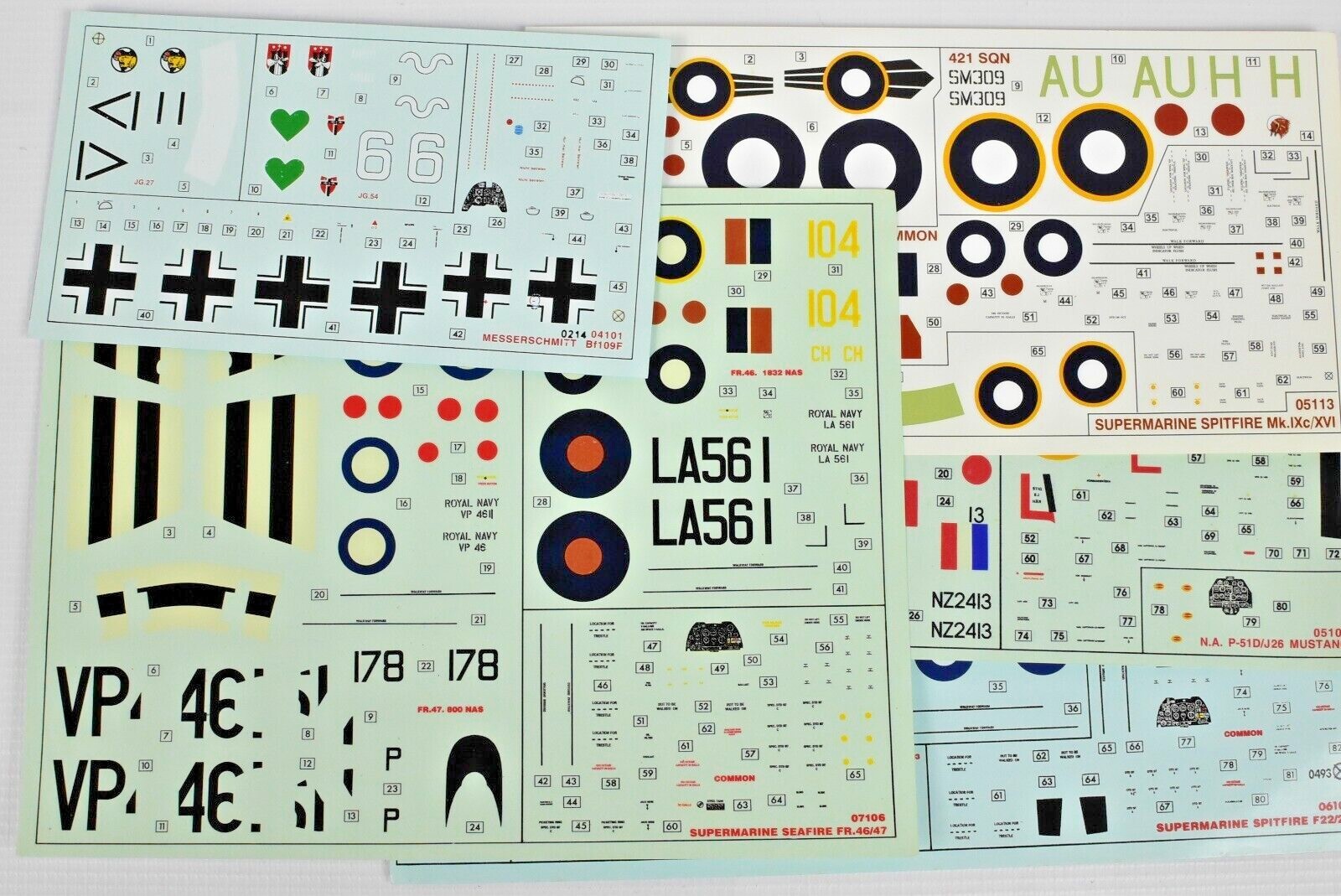GENUINE AIRFIX DECAL SETS FOR 148 AIRCRAFT MODEL KIT SEE LIST SELECTION