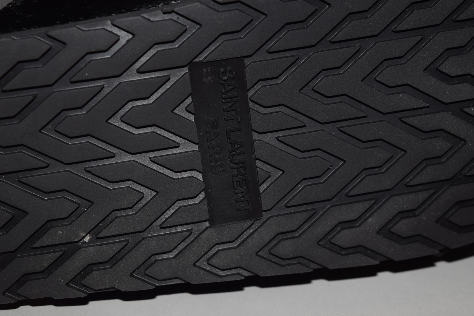 Pre-owned Saint Laurent $795 Ysl  Paris Pony Jimmy Flat Sandals 39/9 Black Birkenstock