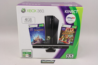 Xbox 360 S 4GB Console Kinect Disneyland Adventures Bundle New Factory Sealed!