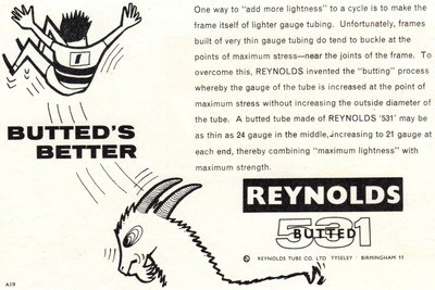 Vintage Reynolds 531 Butted Cycle Tube Advert - Original 1964