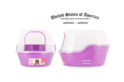 Petfamily Extra Large Cat Litter Box, Color Purple, Jumbo Hooded, 24.8 x 20 x...