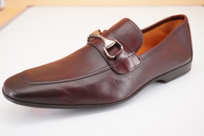 Magnanni Tazon Bit loafers size 9 New Mid brown Leather $395 NIB