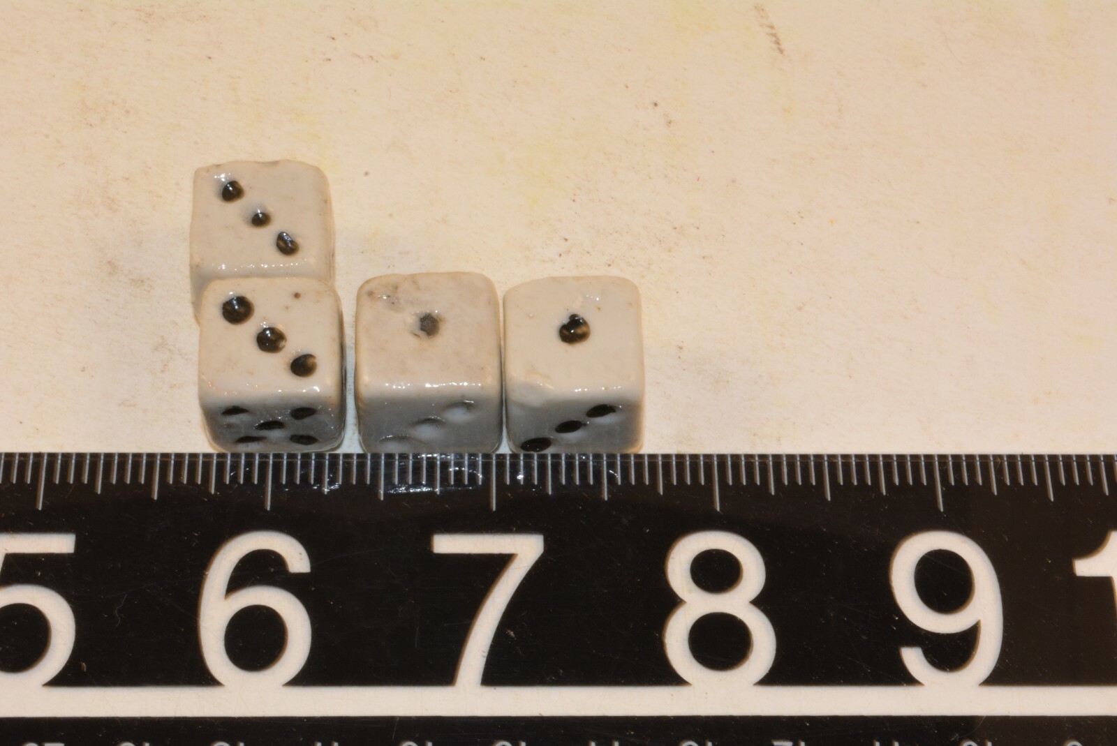 4 marked japan dice pottery ceramic 1950's