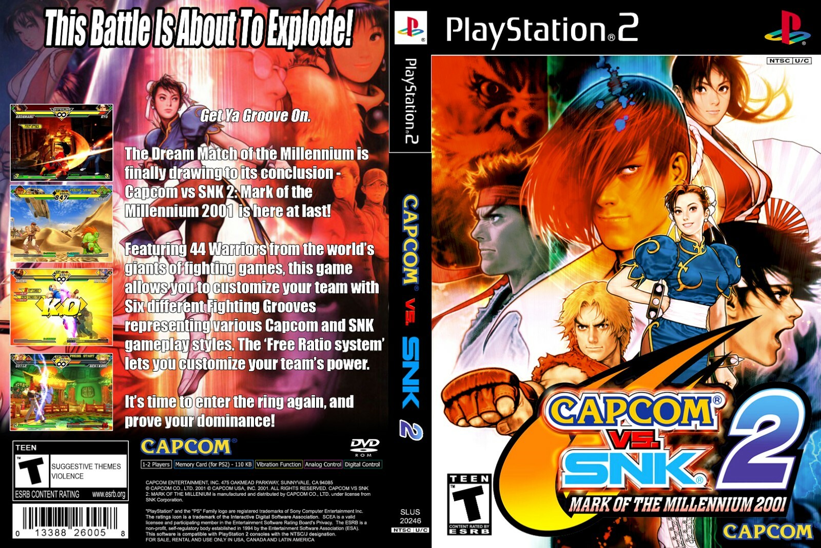 CAPCOM VS SNK2 インストラクションカード 23枚 CAPCOM VS SNK2 インストラクションカード 23枚