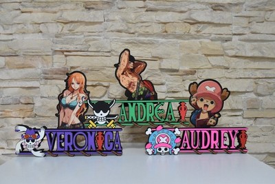 One Piece Personalized  Name Sign | Custom Anime Wall, desk or shelf Decor Gift