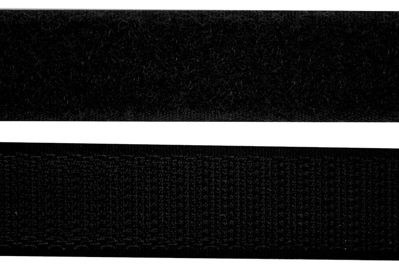 Klettband Noir 20 -100 Mm Large Chaque 1m Crochet Et Flauschband