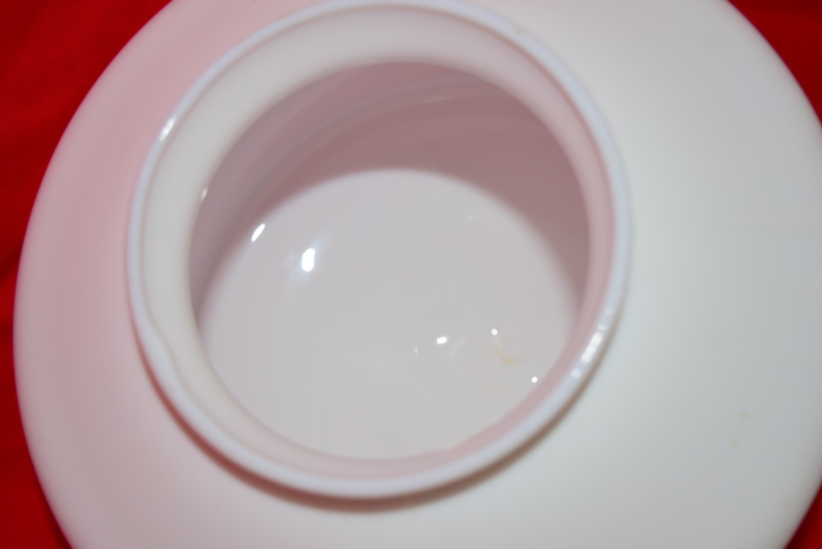 Vintage Mushroom Milk Glass Light Ceiling Shade Globe Lamp Floral Design  8