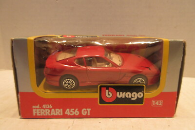 Burago 1/43 Scale Model Car Ferrari 456 GT Die Cast Metal With Plastic Parts