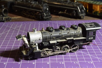 2-8-0 Steam Loco TYCO 638, damaged, req powered tender, 7.2 oz
