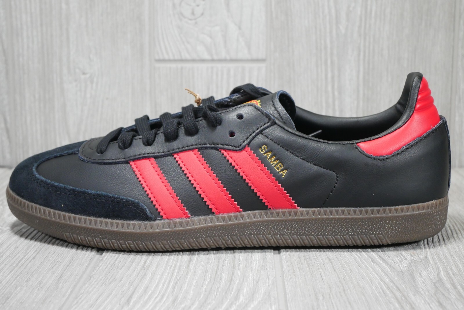 adidas samba black and red