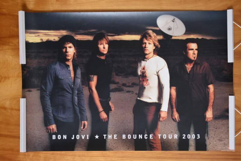 Bon Jovi Poster Bravado ORIGINAL 22" X 33" - THE BOUNCE TOUR 2003 POSTER