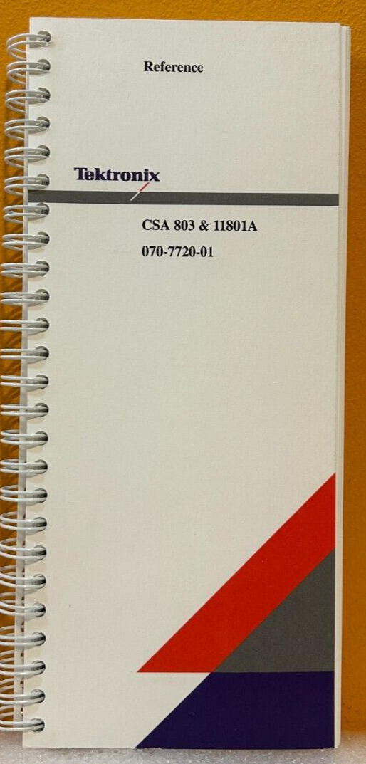 THE　BOOK Tektronix 070-7720-01 1990 CSA 803 & 11801A Reference Guide