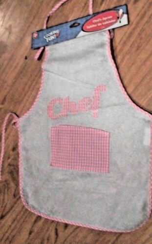 New Cooking Fun Chefs Apron Pink Kids One Size Dress UP Cook G...