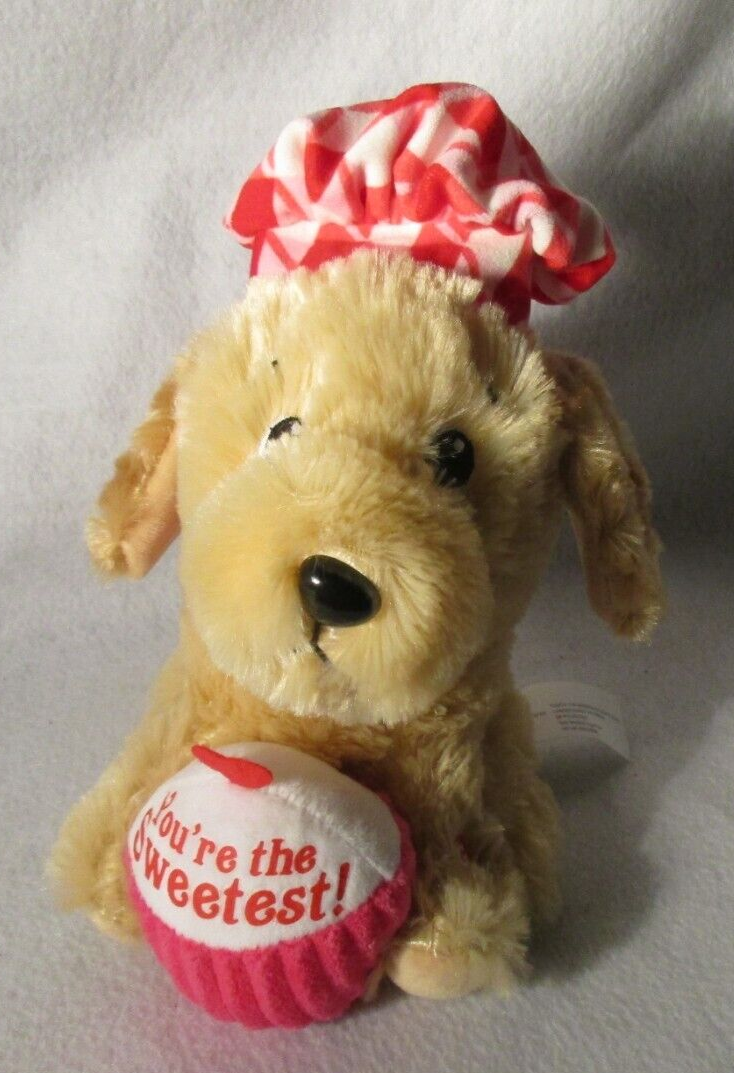 Gemmy Animated Chef Dog with Cupcake Sweetest Yummy Yummy I Got Love in my Tummy