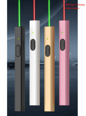 3000m Green Red Laser Pointer Mini Pen USB Type C Rechargeable Built-in Battery