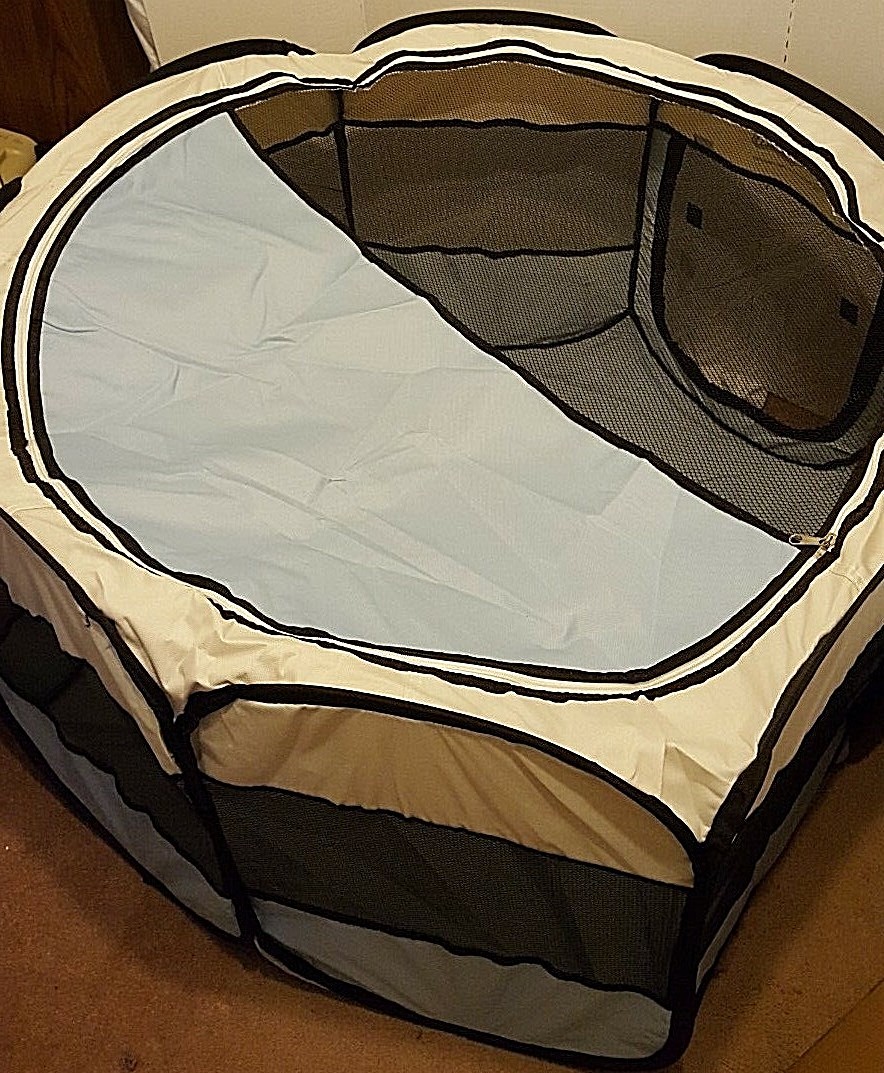 Portable Pop Up Pet Play Pen 38x24 Blue
