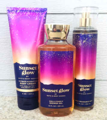 Bath Body Works SUNSET GLOW Shower Gel Body Wash Body