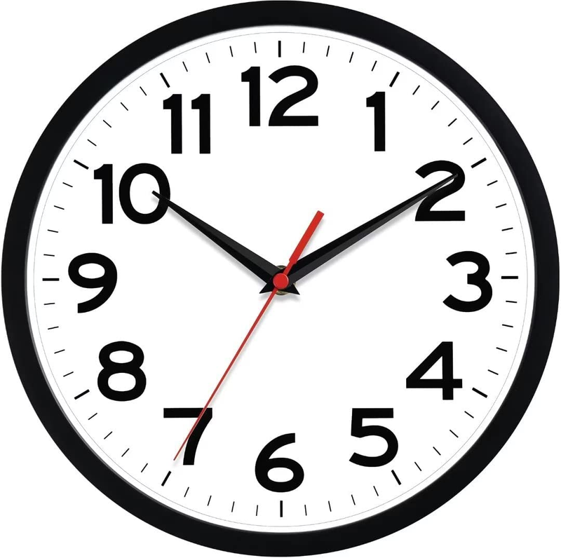 Wall Clock 10 Inch Silent Non-Ticking Modern Wall Clocks Battery Operated - Anal