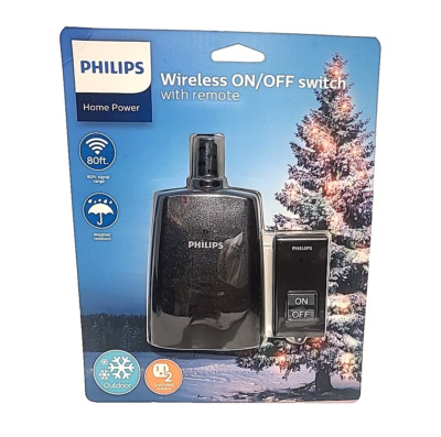 Philips 2 Outlet Outdoor Lighting Control Wireless Remote Weather Resistant