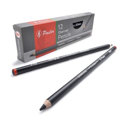 Pasler® Charcoal Drawing Pencils, Drawing, Sketching, Shading, Set Of 12