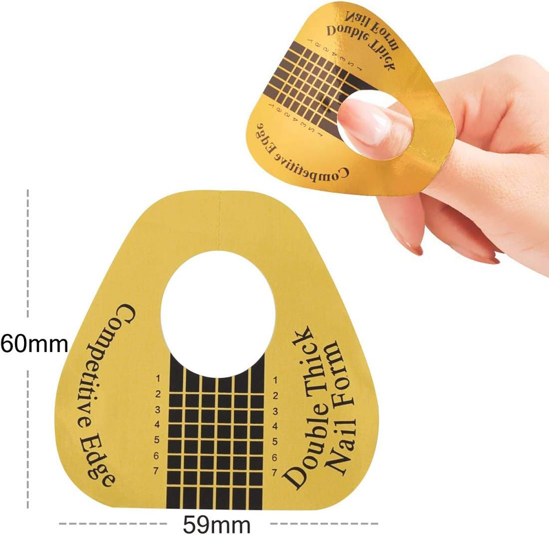 100 Pcs Nail Form Guide Sticker, Horseshoe-shaped Nail Art Acrylic Nail/UV GEL N