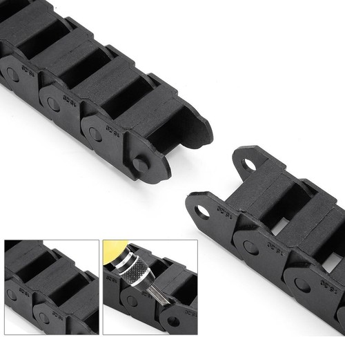 R28 15mm x 20mm InnerH*InnerW Black Plastic Wire Carrier Cable Drag Chain 1M HO