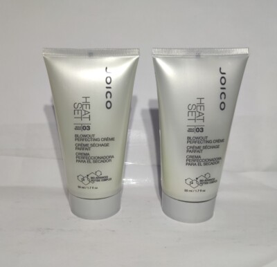 Joico Heat Set 03 Blowout Perfecting Creme 1.7 oz (2-PACK)   Travel Size  