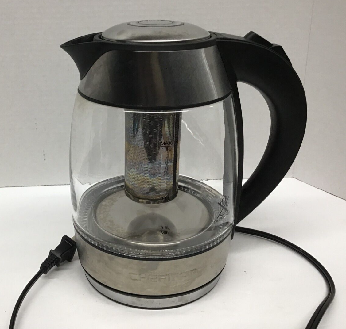 Chefman 1.8 Liter Stainless Steel Programmable Electric Glass Kettle item  217