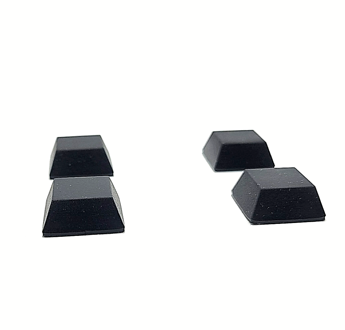 Peel and Stick Square Rubber Feet Bumpers 3/4" Wide x 3/8" Tall 3M Adhesive