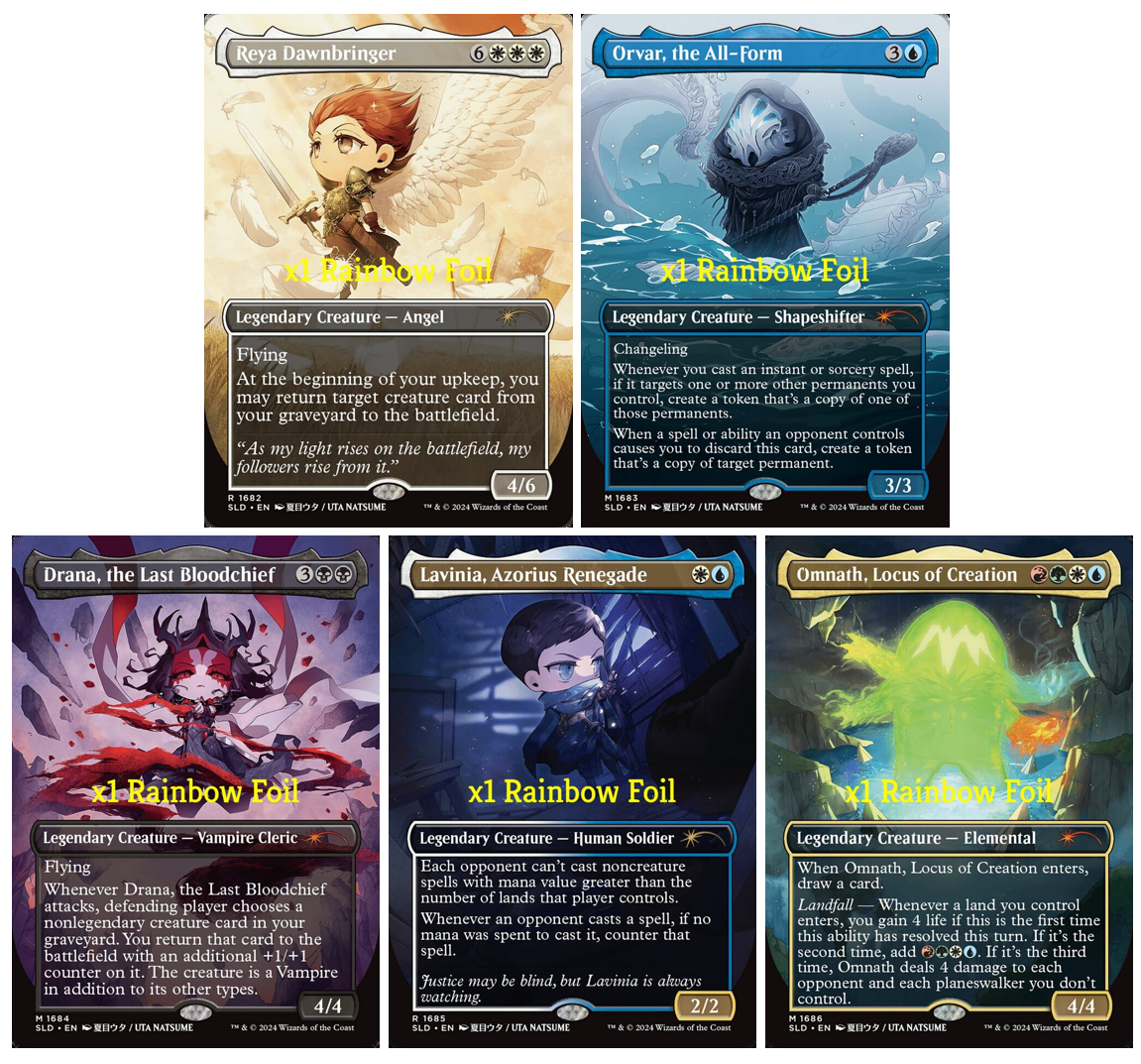 Story Time & Show Off! 7th Edition Foil Complete MTG Set