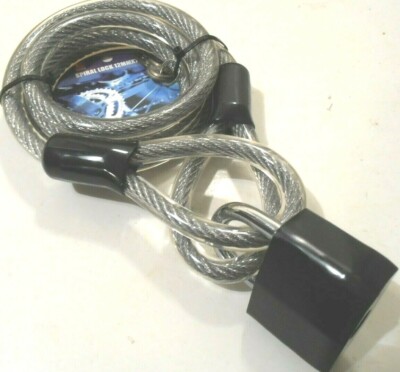 Hiplok Cable Bike Lock POP1AB 48/" x10mm fits 24-42/" Waist Belt Blue For Charity!