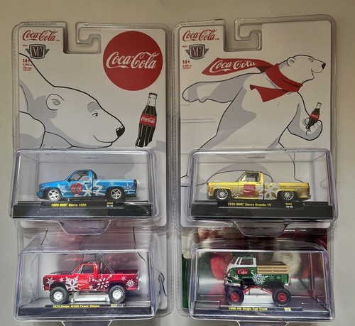 2023 M2 Machines Coca-Cola Christmas GMC Sierra Grande Dodge