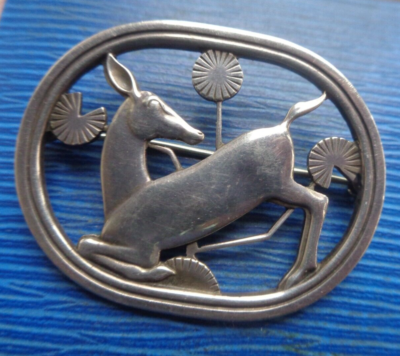 Georg jensen cheap deer brooch