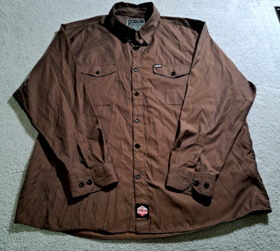 Dixxon Men`s Workforce Form And Function Stripe Long Sleeve Shirt / Size 3XL