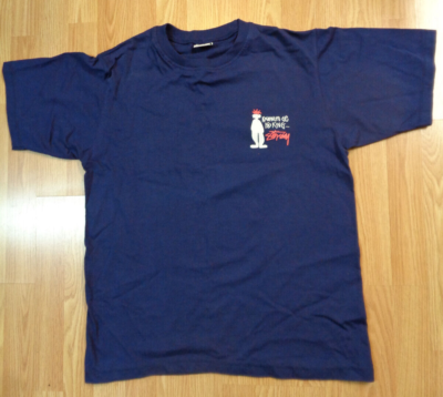 Stussy Knowledge Is King XL X Large Mens T Shirt Navy BLUE