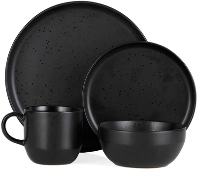 Matte black dinnerware shop sets
