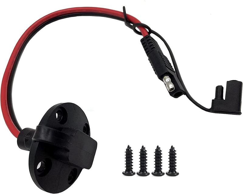Power Socket Sidewall Port , 12AWG SAE Solar Quick Connect Panel Flush Mount Plu