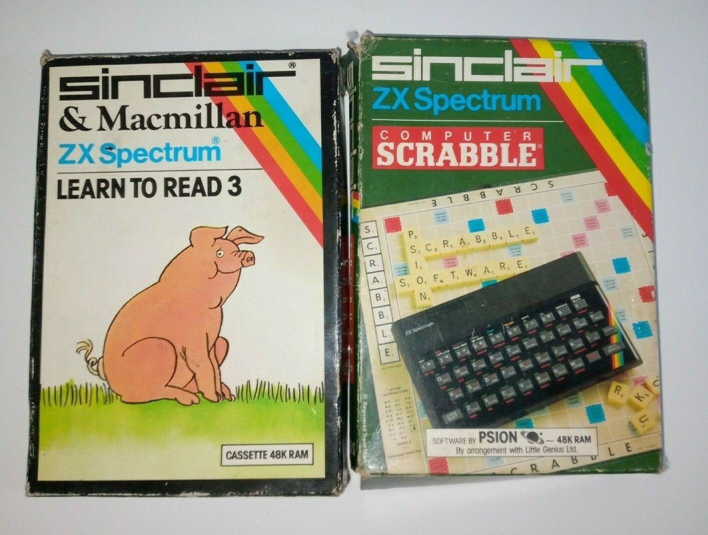 2X Sinclair ZX Spectrum COMPUTER SCRABBLE & learn to read 3