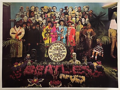 Beatles Sgt. Peppers Album Cover Uncropped & Un-Retouched Lithograph